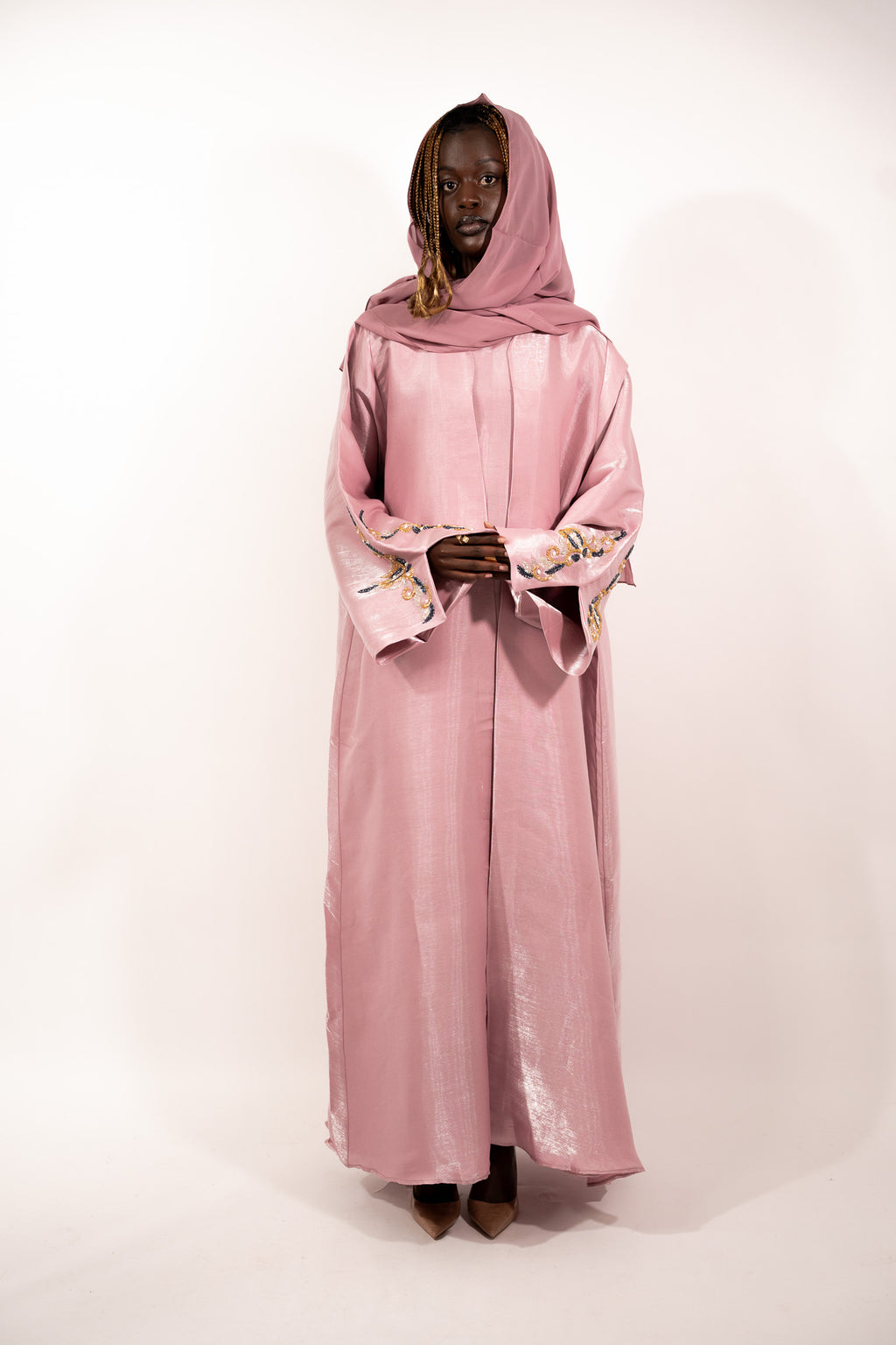 Sabah-Ensemble (Abaya, Unterkleid, Schleier) – Morgendämmerung