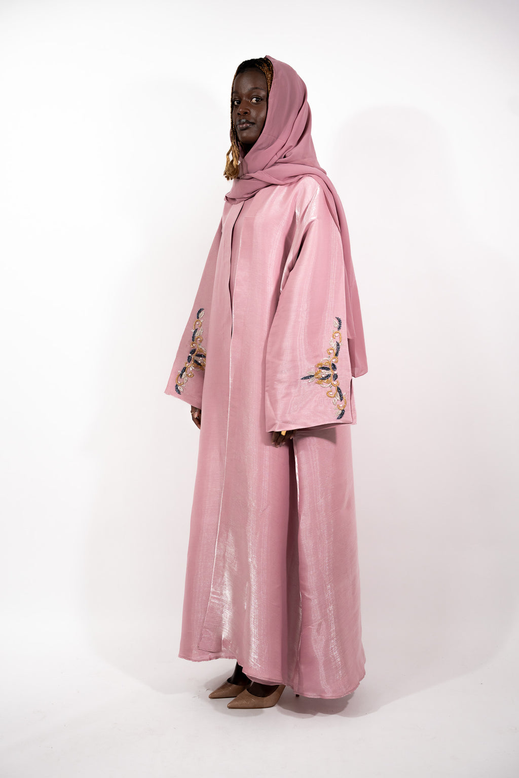Sabah-Ensemble (Abaya, Unterkleid, Schleier) – Morgendämmerung