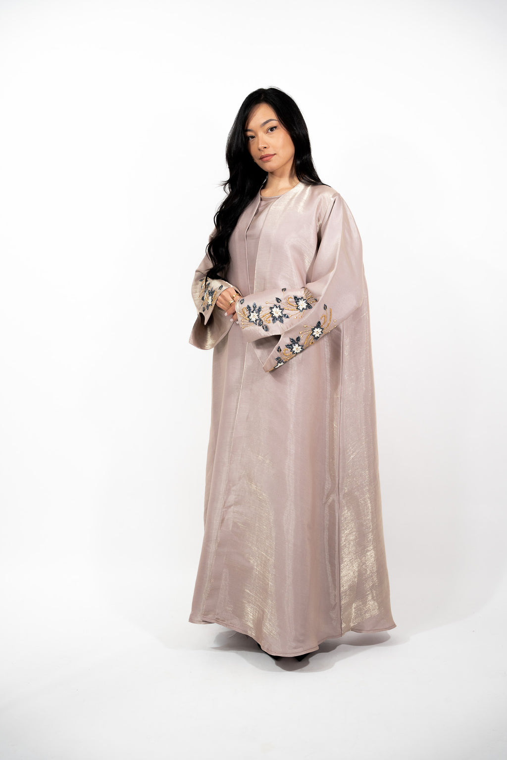Ensemble Nour  (Abaya, sous robe, voile) – Éclat de lumière