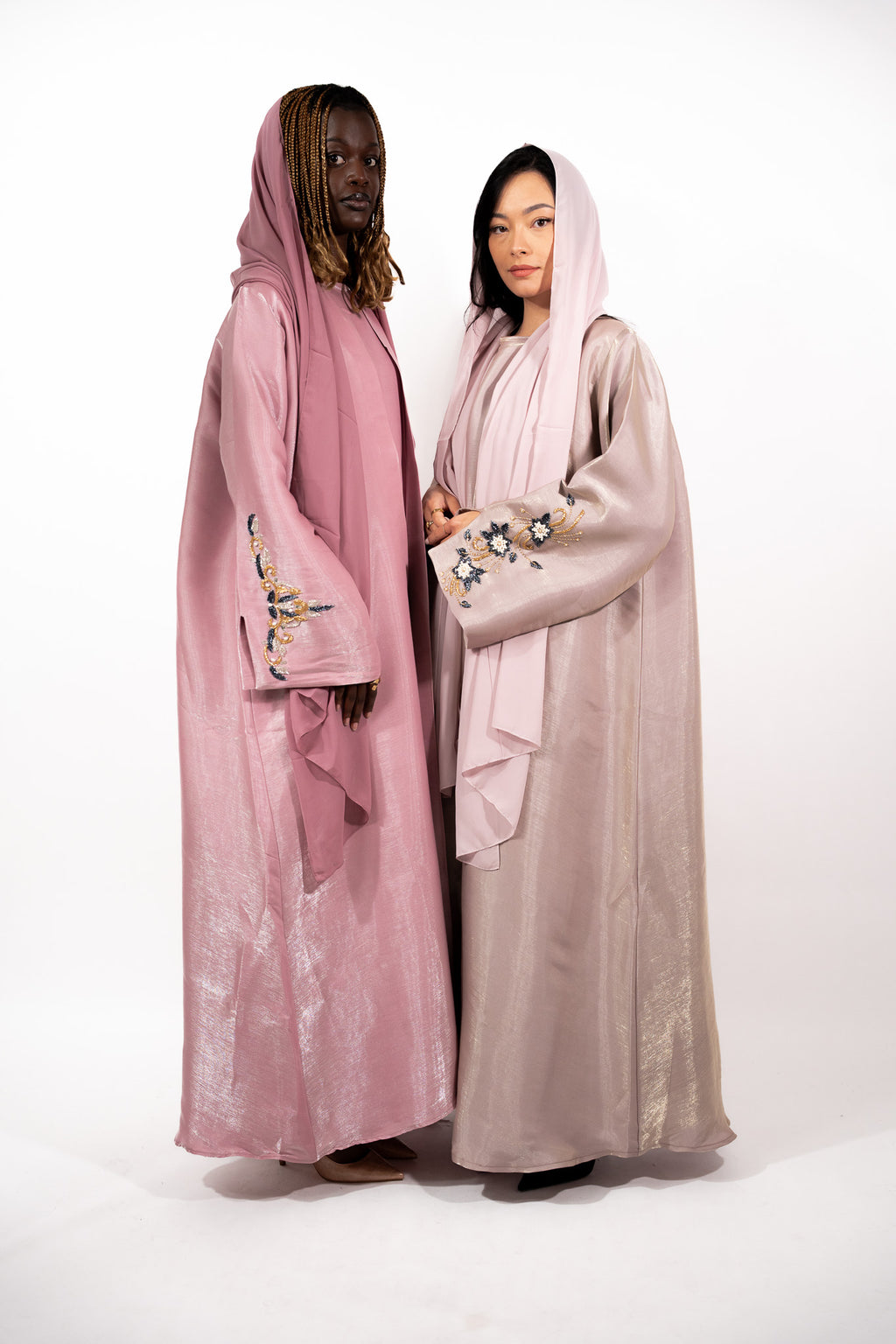 Sabah-Ensemble (Abaya, Unterkleid, Schleier) – Morgendämmerung