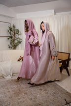 Sabah-Ensemble (Abaya, Unterkleid, Schleier) – Morgendämmerung